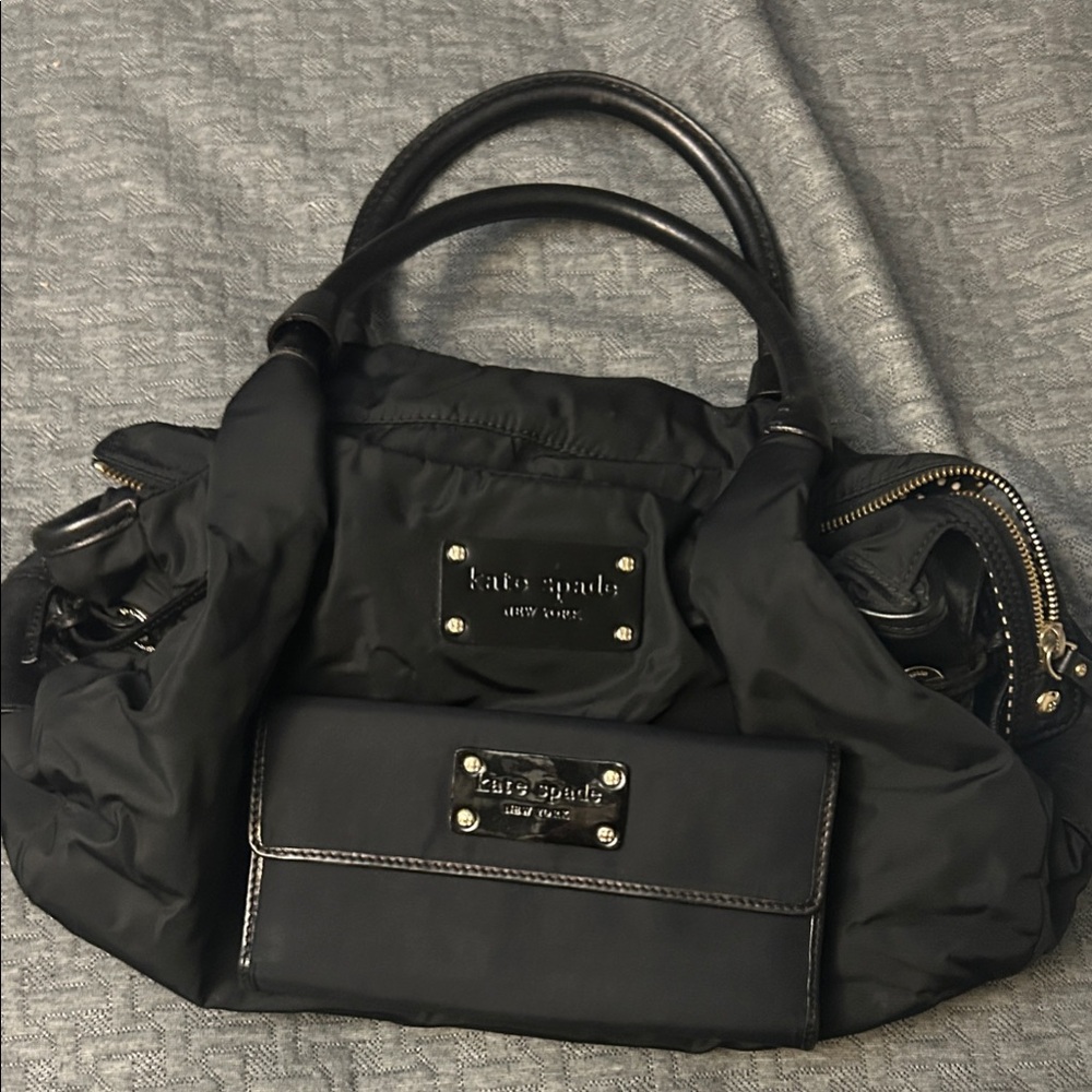 Kate Spade Black Nylon Satchel